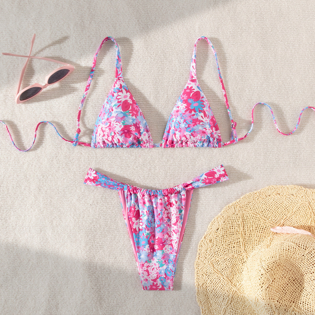 Damen Bikini-Set mit floralem Design und verstellbarem Schnitt Echo Archiv