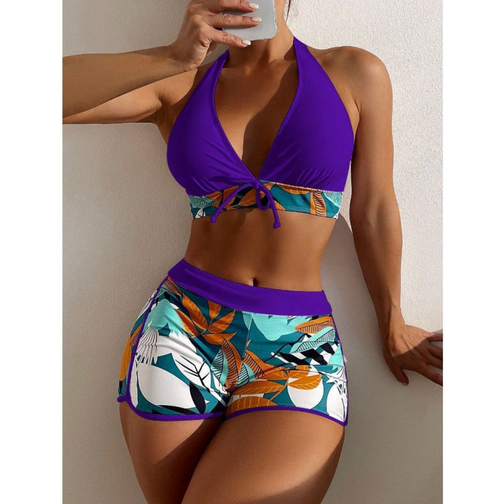 Damen Hochgeschlossen Bikini mit verspieltem Blumenmuster Echo Archiv