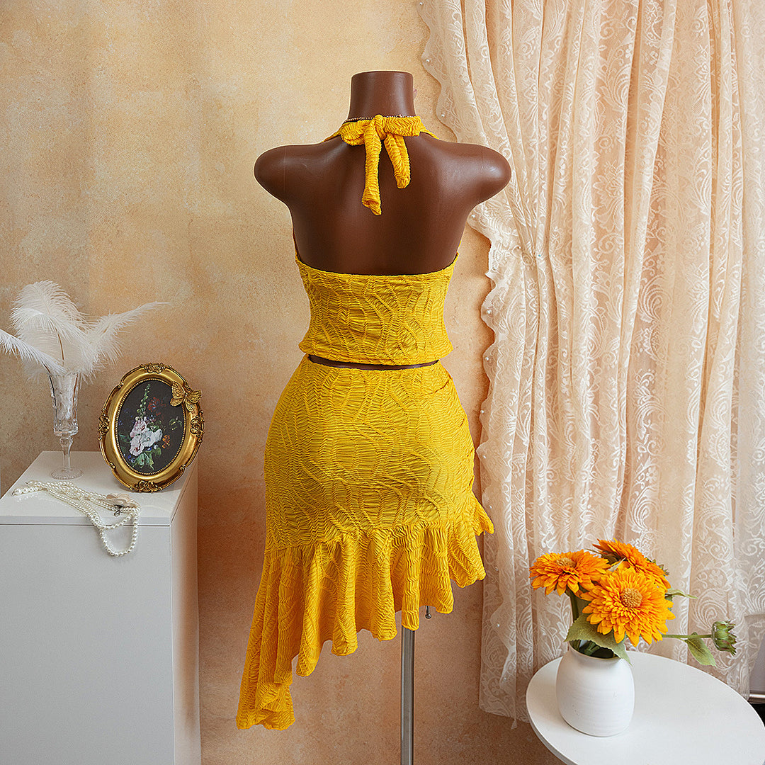 Damen Neckholder-Rüschenkleid Echo Archiv