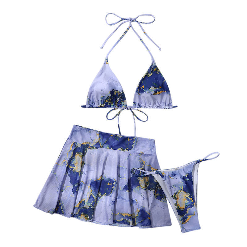 Damen Bikini-Set mit floralem Wickelrock und verstellbaren Trägern Echo Archiv
