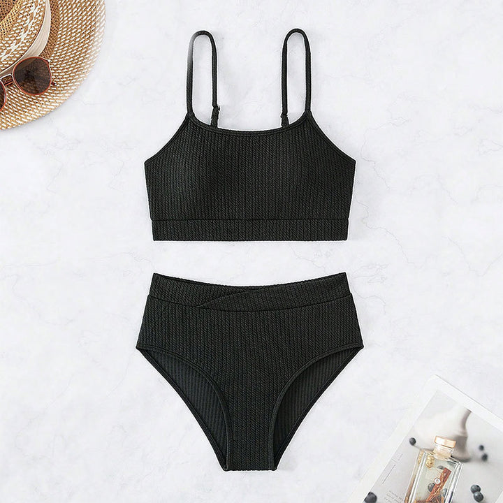 Damen Crop-Top Bikini mit hohem Bund Echo Archiv