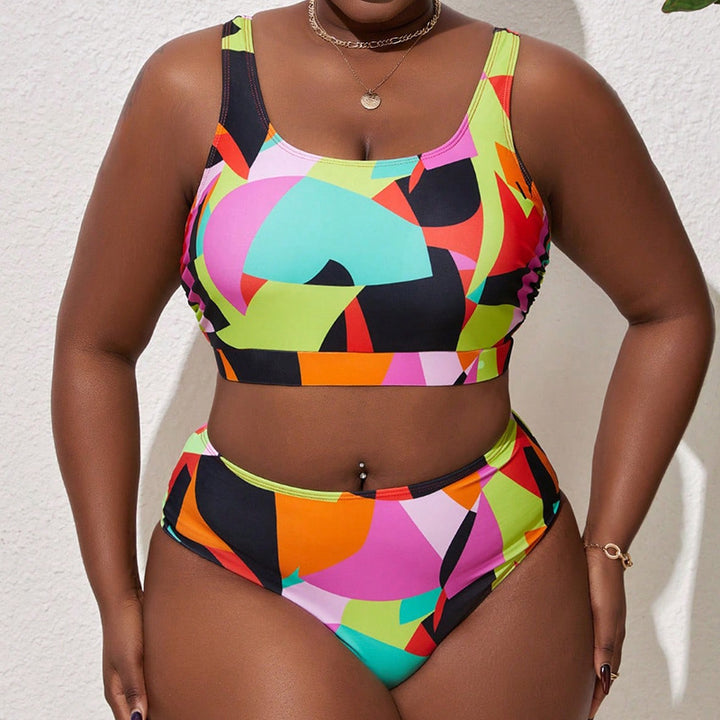 Damen Bikini-Set mit farbenfrohem geometrischem Muster Echo Archiv