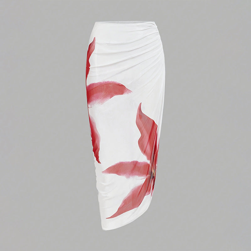 Damen Bademoden-Set mit floralem Oberteil und elegantem Wickelrock Echo Archiv
