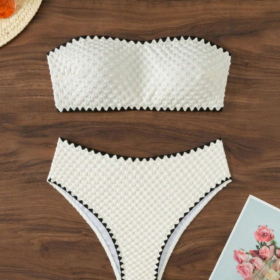 Damen Bandeau-Bikini mit strukturierter Oberfläche Echo Archiv