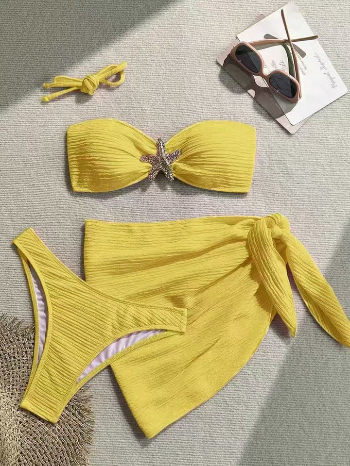 Damen Bandeau-Bikini mit schickem Wickeltuch Echo Archiv