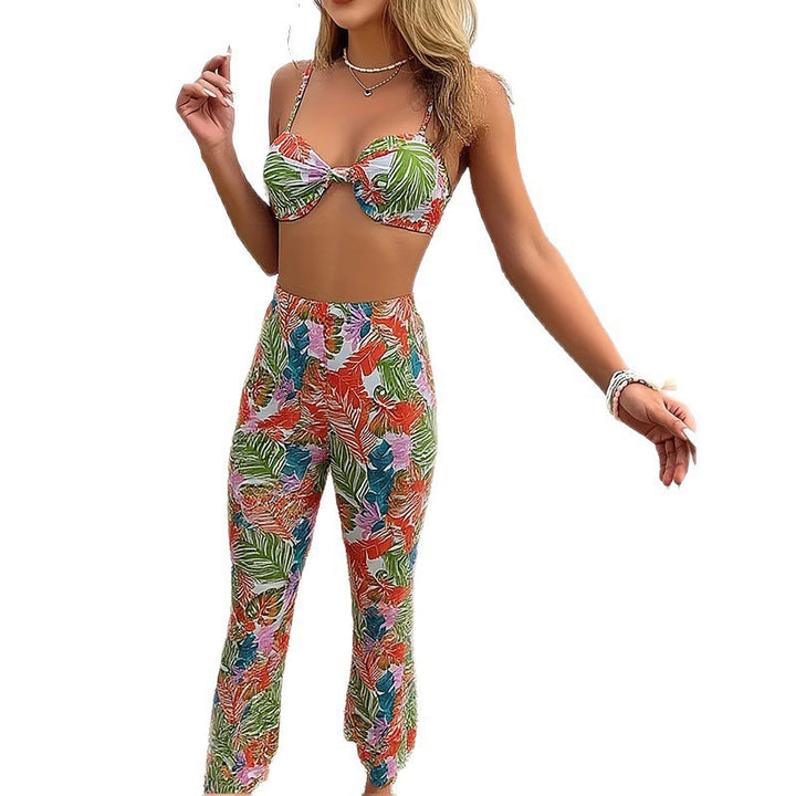 Damen Bikini-Oberteil und Palazzo-Hose Set Echo Archiv