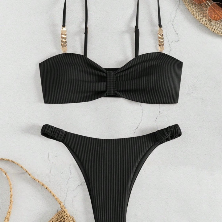 Damen Bustier-Bikini mit elegantem Schleifen-Design und modischen Akzenten Echo Archiv