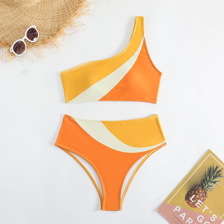 Damen Asymmetrischer Bikini mit detaillierter Farbverlauf-Optik Echo Archiv