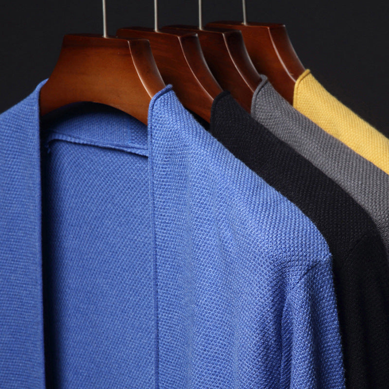 Herren stickad jacka i avslappnad design Eva Jonsson