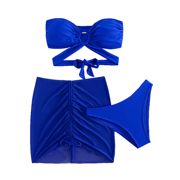 Damen Bandeau-Bikini mit verspieltem Wickeldesign Echo Archiv