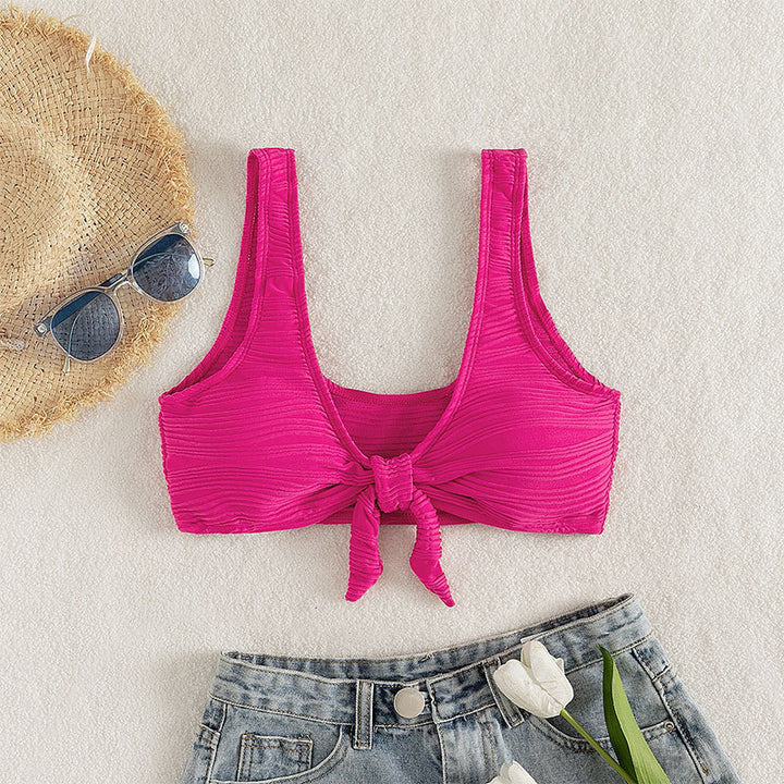 Damen Bandeau-Bikini mit raffiniertem Knoten-Design und hohem Beinausschnitt Echo Archiv