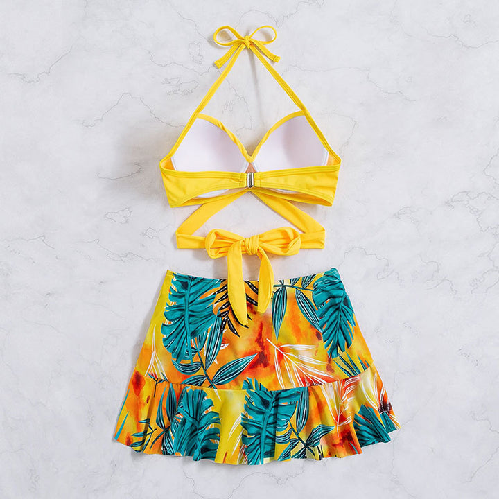 Damen Bikini-Set mit Rüschenrock und verstellbaren Trägern Echo Archiv