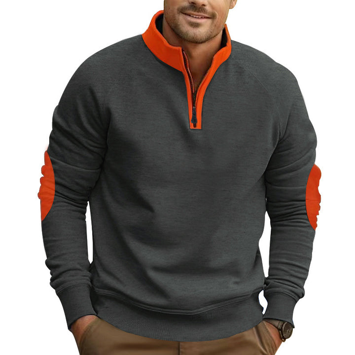 Herren sweatshirt med strukturerad dragkedja Eva Jonsson