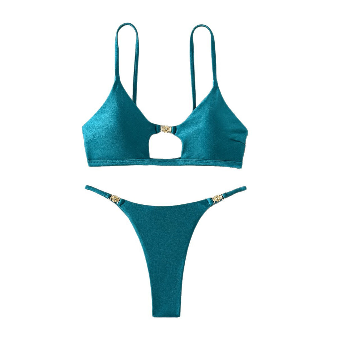 Damen Bikini mit modischem Cut-Out und goldenen Akzenten Echo Archiv