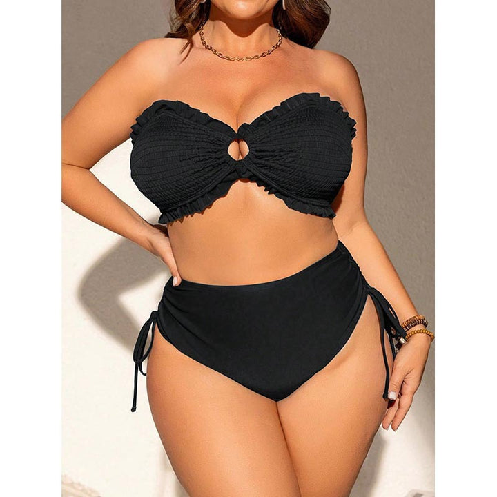 Damen Bandeau-Bikini-Set mit Rüschen und verstellbarem Höschen Echo Archiv
