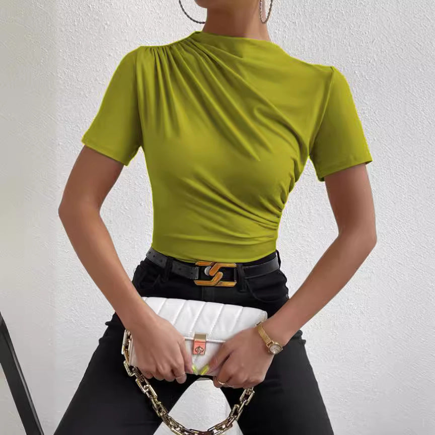 Damer Elegant kortärmad topp med modern skärning och flödande tyg Mirla