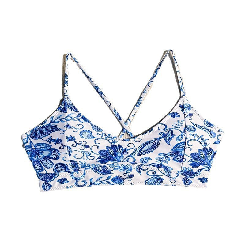 Damen Bikinioberteil mit floralen Mustern und verstellbaren Trägern Echo Archiv
