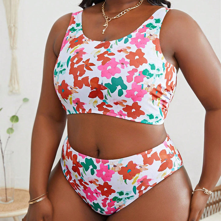 Damen Bikini-Set mit modischem Crop-Top und hochgeschnittenem Unterteil Echo Archiv