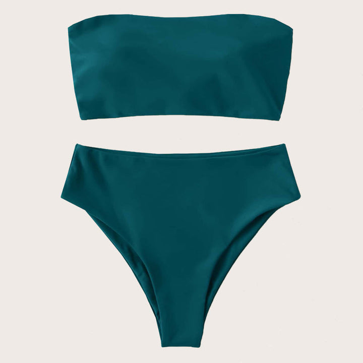 Damen Bandeau-Bikini mit hoher Taille Echo Archiv