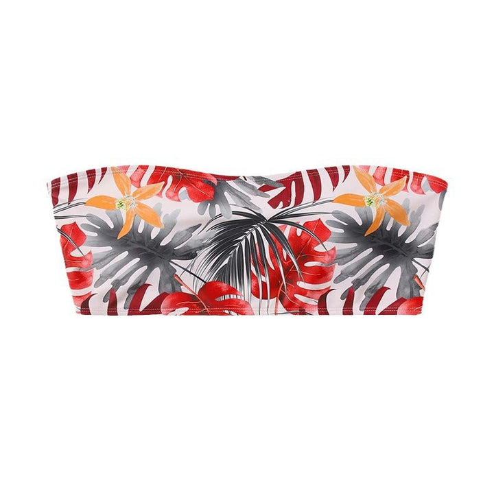 Damen Bandeau-Bikini Top mit floralem Design Echo Archiv