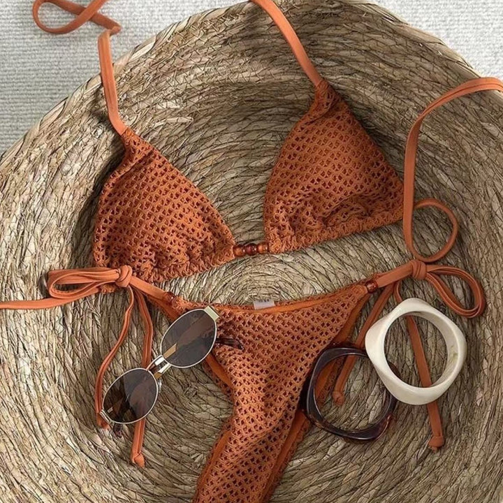 Damen Netz-Bikini mit verstellbaren Trägern Echo Archiv