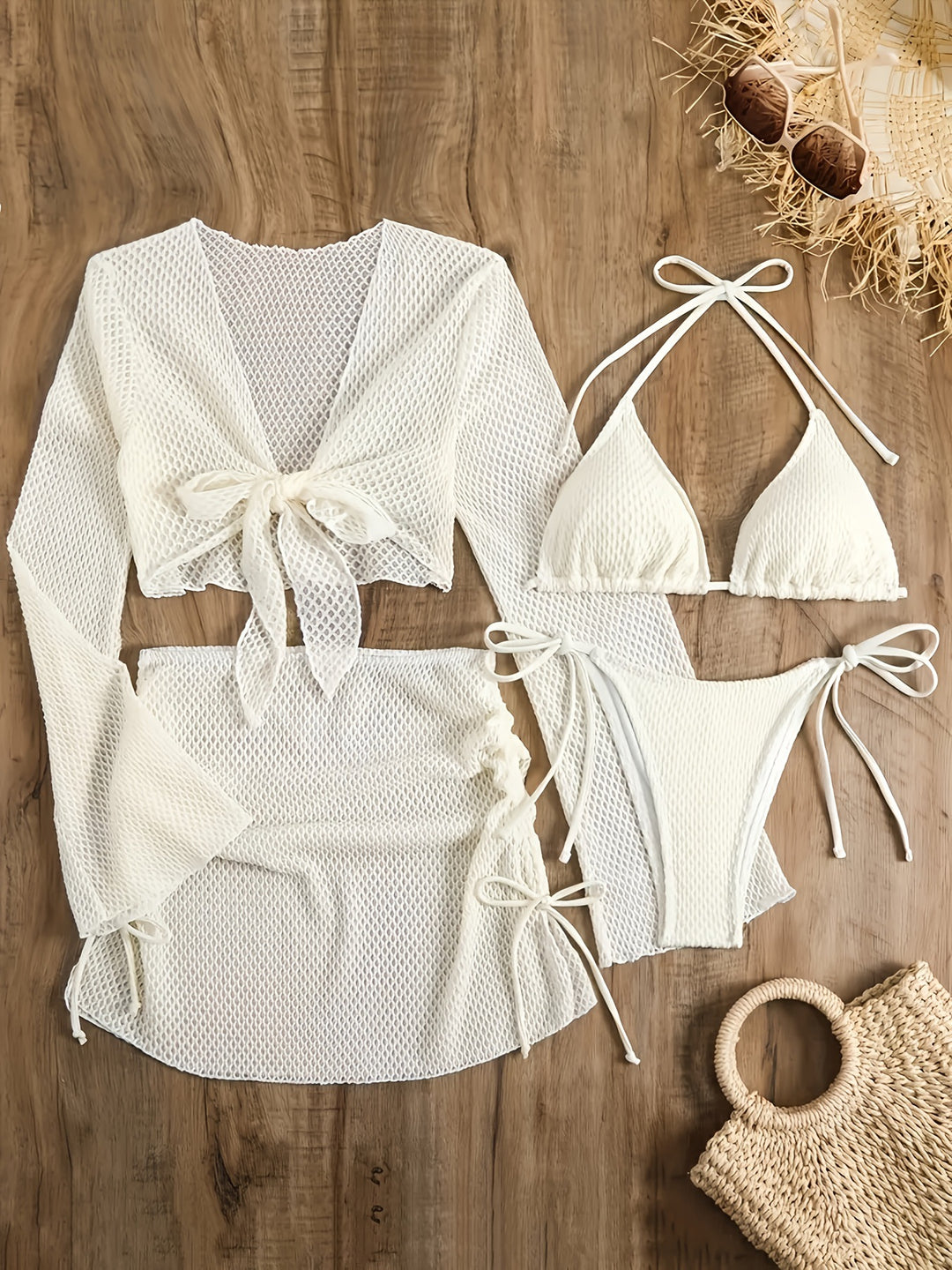 Damen luftiger Netz-Bikini mit sportlichem Cover-Up Echo Archiv