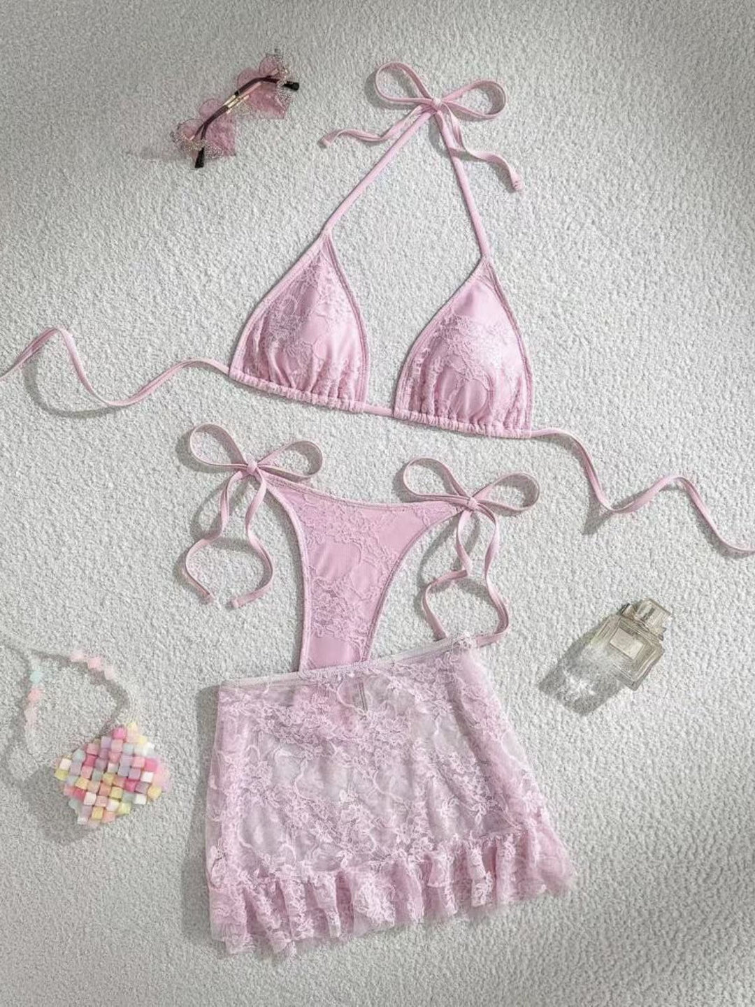 Damen Spitzen-Bikini mit Rüschen Echo Archiv