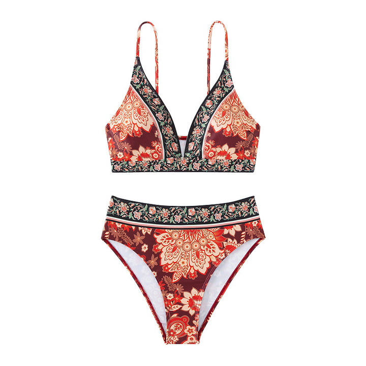 Damen Triangle-Bikini mit floralem Design und modischen Details Echo Archiv