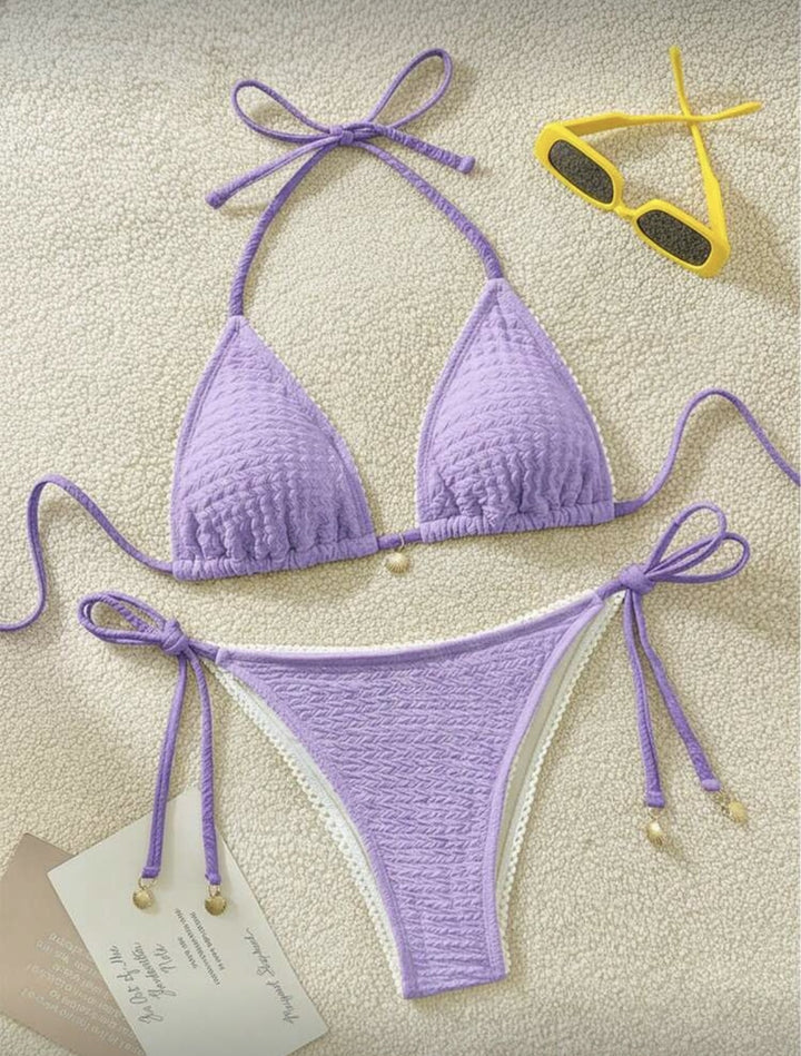 Damen Raffinierter Triangel-Bikini mit elegantem Rüschendesign Echo Archiv