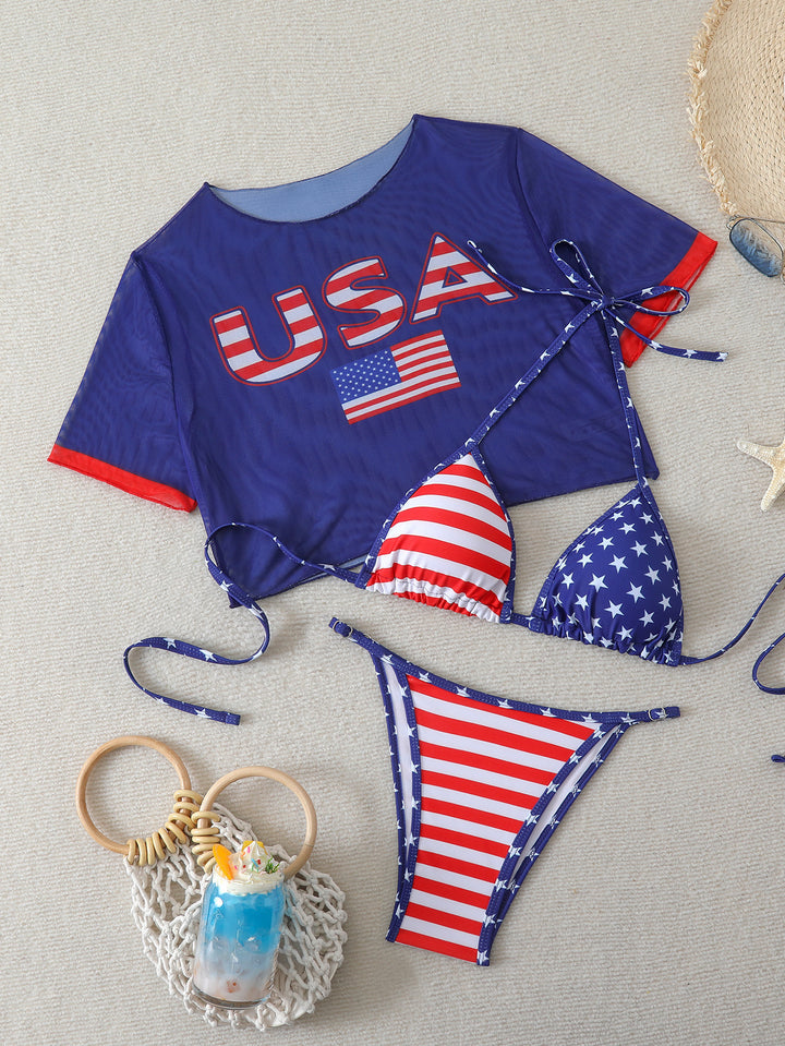 Damen Bikini-Set mit kreativem grafischen Design Echo Archiv