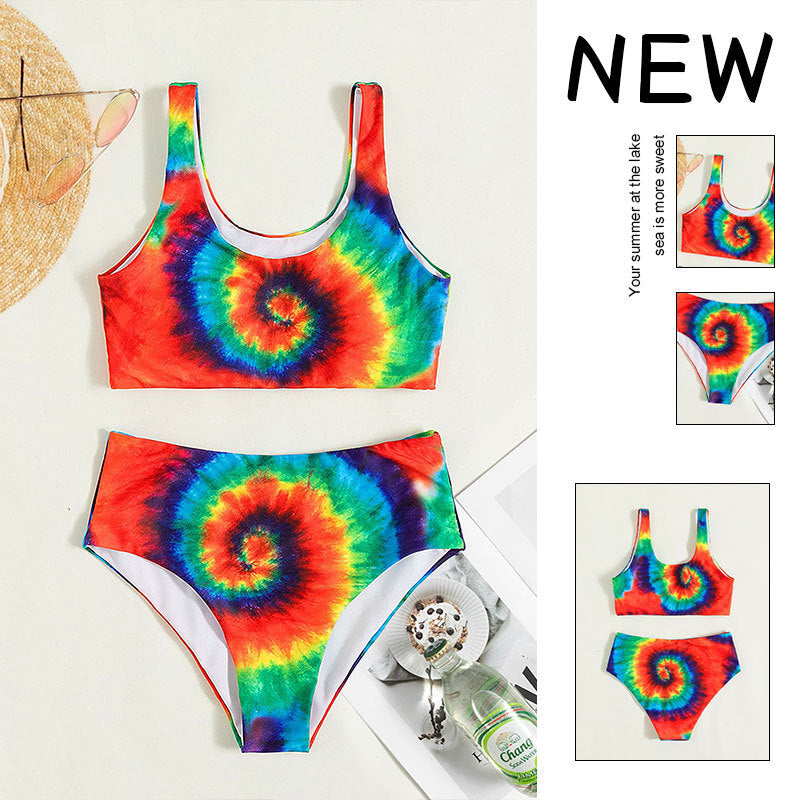 Damen Buntes Spiralmuster Bikini-Set Echo Archiv