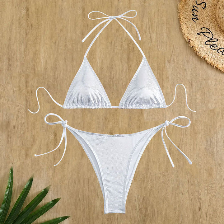 Dams Triangel-Bikini med glittrande nätdesign Mirla-Eva Jonsson