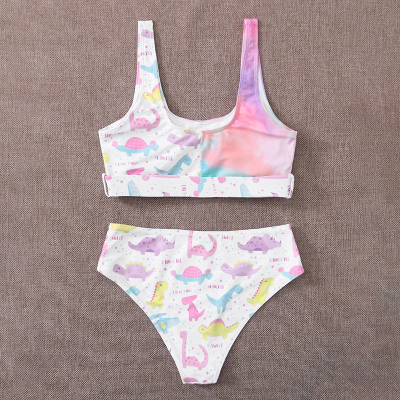 Damen Bunte Dinosaurier-Print Bikini-Set Echo Archiv