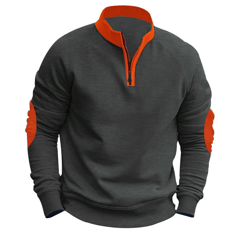 Herren sweatshirt med strukturerad dragkedja Eva Jonsson