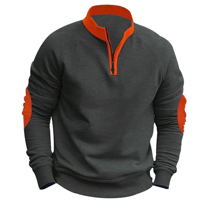 Herren sweatshirt med strukturerad dragkedja Eva Jonsson