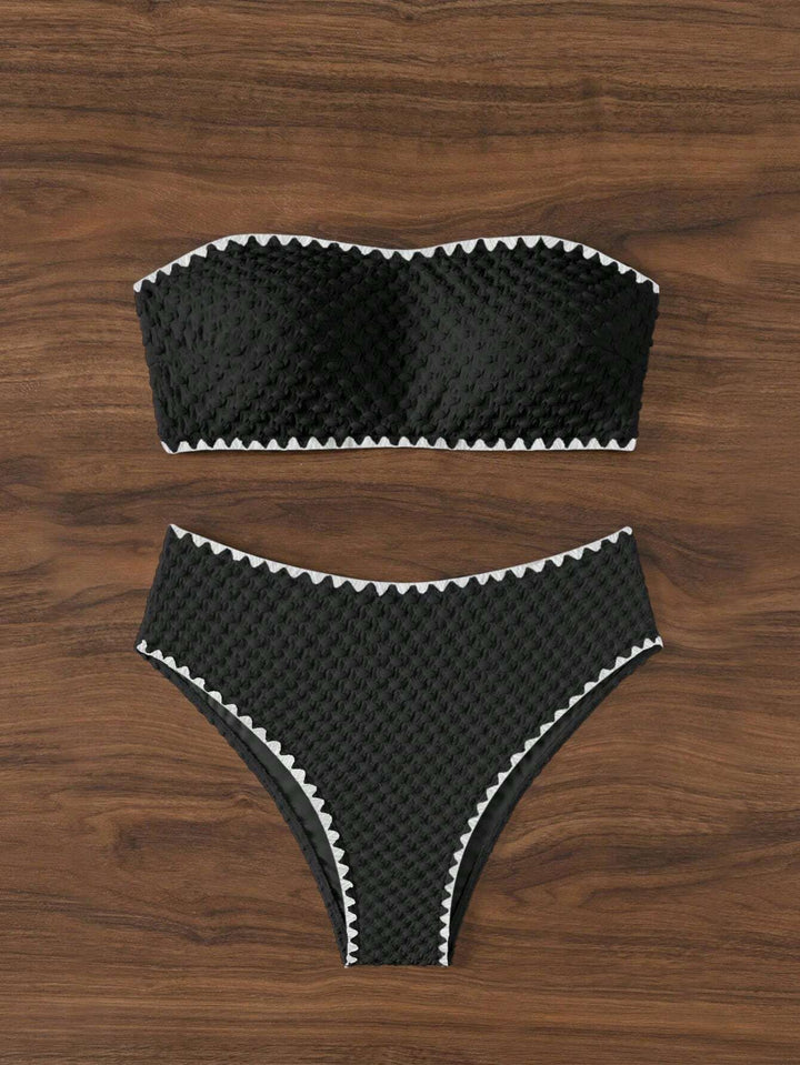 Damen Bandeau-Bikini mit strukturierter Oberfläche Echo Archiv