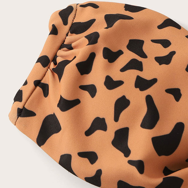 Damen Bandeau-Bikini mit modischem Tiermotiv und Bindedetails Echo Archiv