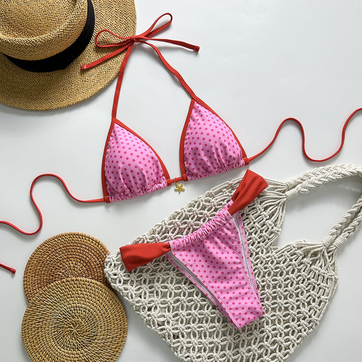 Damen Triangel-Bikini mit stilvollen Punktemuster Echo Archiv
