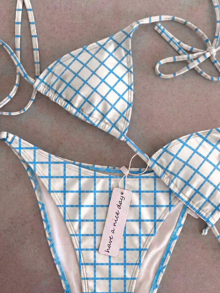 Damen Triangel-Bikini mit klassischem Punktmuster Echo Archiv