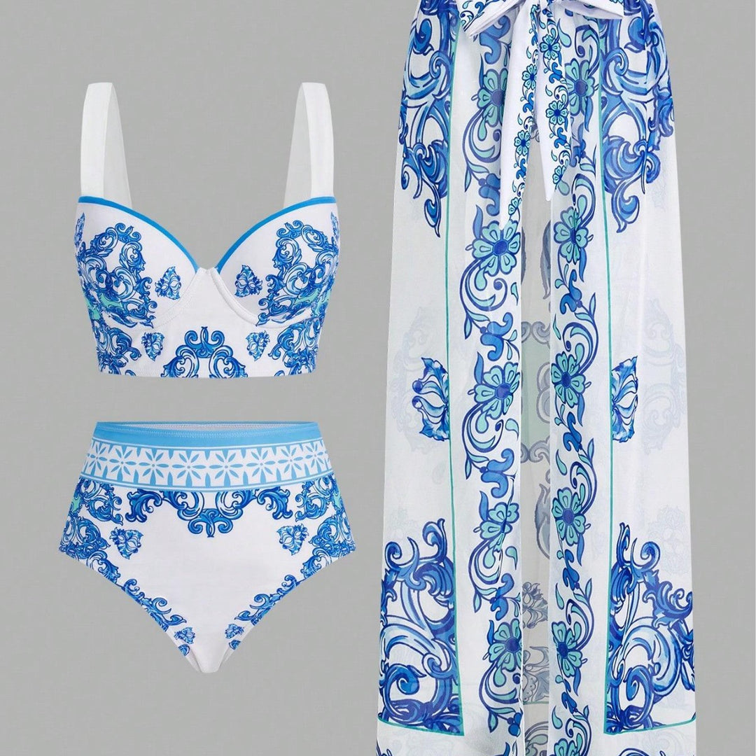 Damen Bikiniset mit elegantem Pareo Echo Archiv