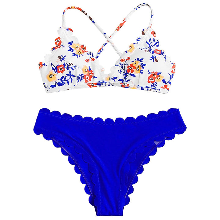 Damen Bikini-Set mit floralem Oberteil und hochtailliertem Slip Echo Archiv