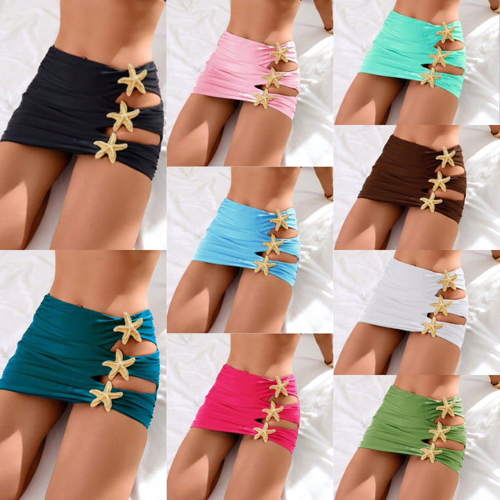 Damen Strandrock mit eleganten Cut-Outs und funkelnden Muschel-Details Echo Archiv