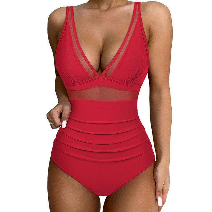Damen Hochgeschnittener Badeanzug mit modischem Cut-Out Echo Archiv