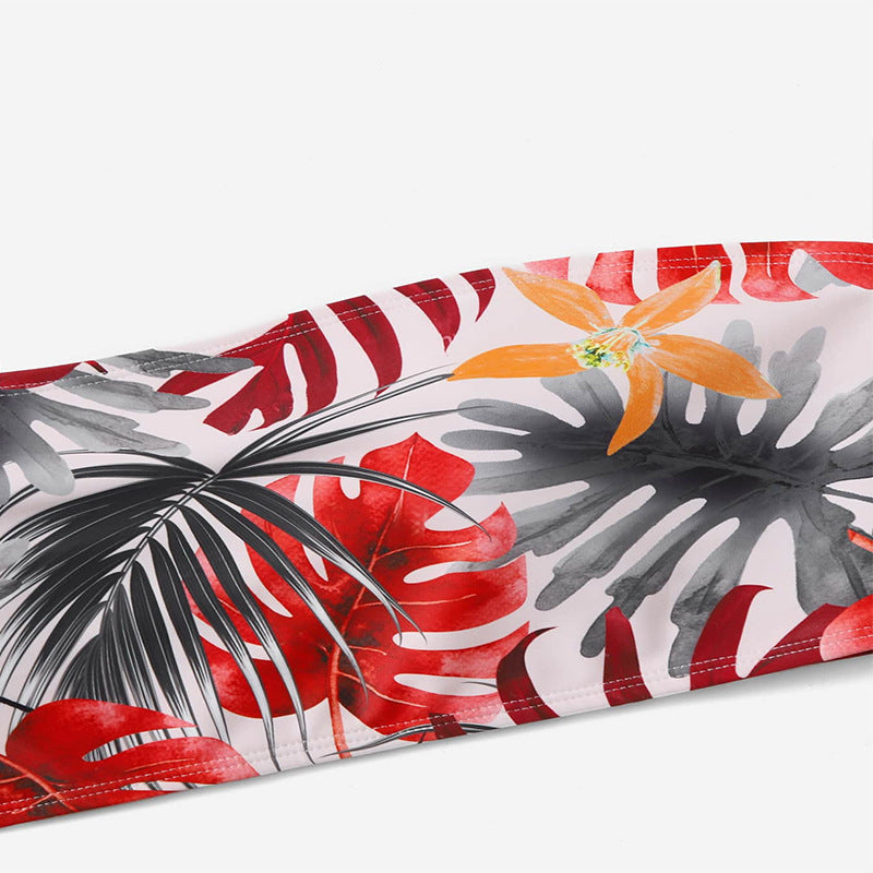 Damen Bandeau-Bikini Top mit floralem Design Echo Archiv