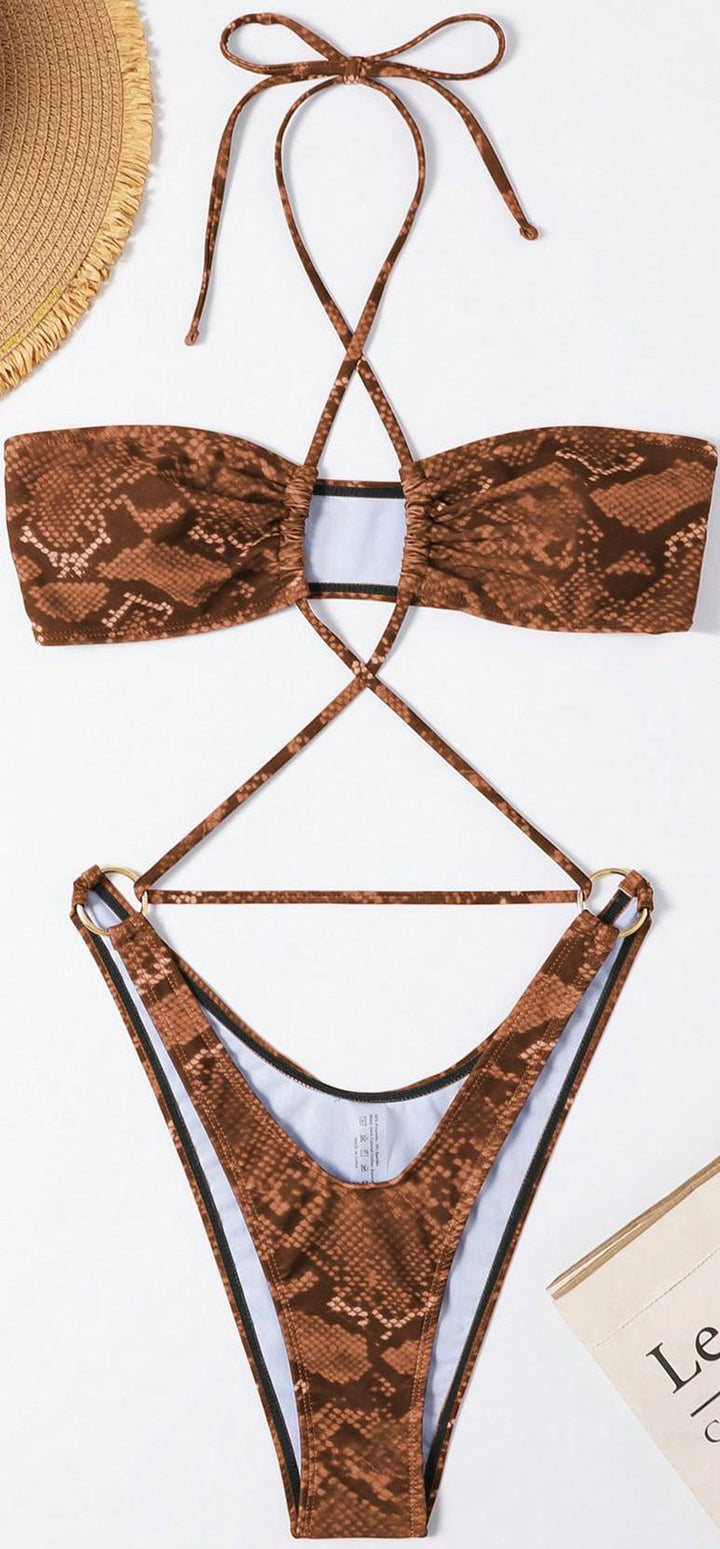 Damen Bandeau-Bikini mit raffiniertem Schnitt Echo Archiv