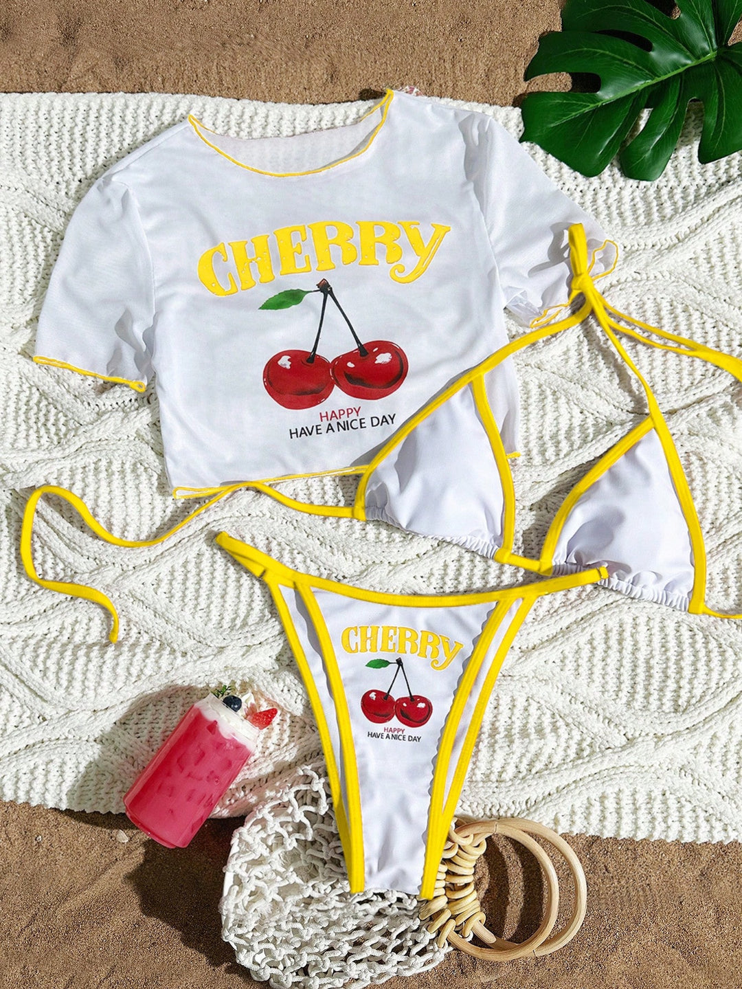 Damen Bikini-Set mit kreativem grafischen Design Echo Archiv
