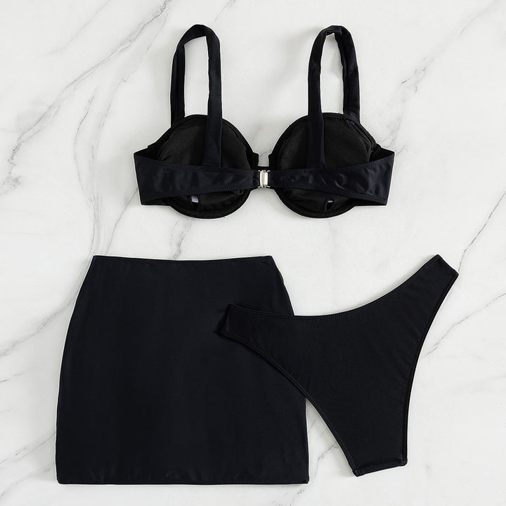 Damen Bikini-Set mit schickem Rock und gepolstertem Oberteil Echo Archiv