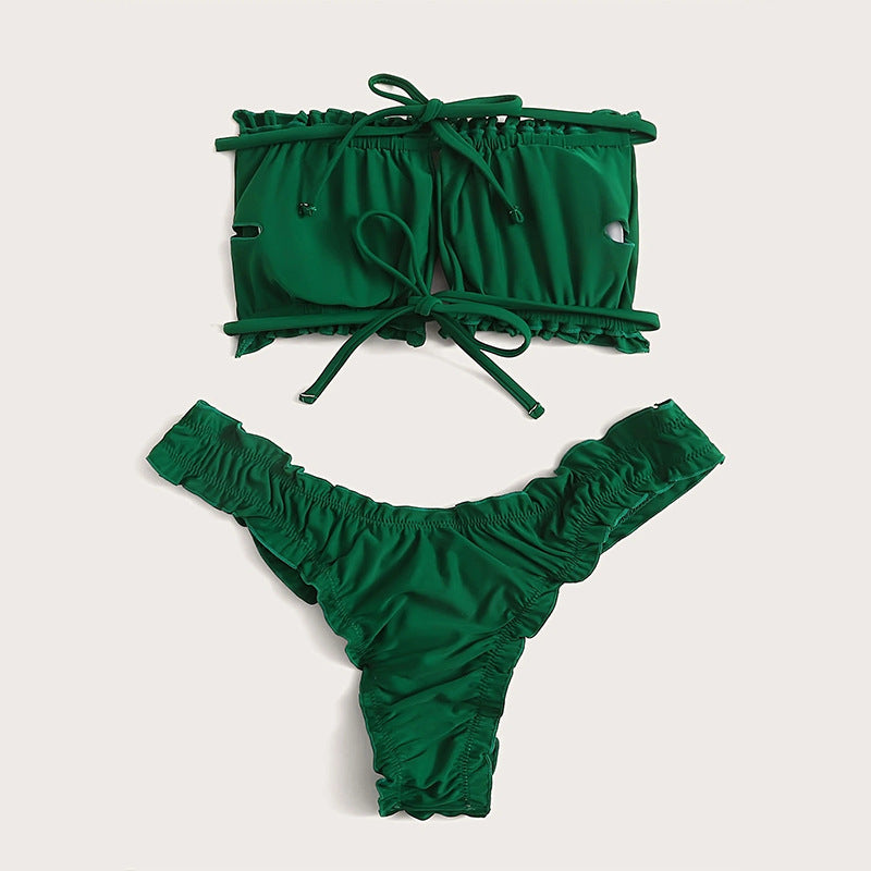 Damen Bandeau-Bikini mit Rüschendetails Echo Archiv 1781604835