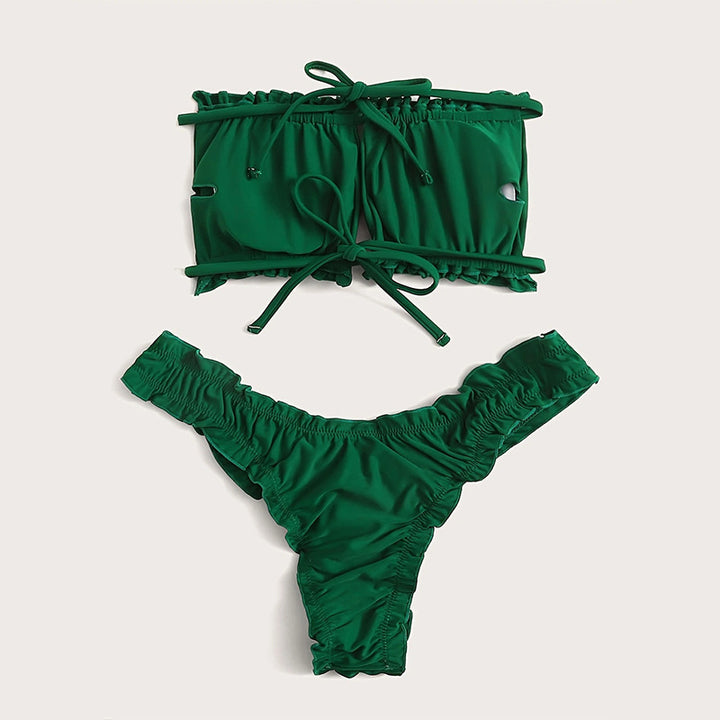 Damen Bandeau-Bikini mit Rüschendetails Echo Archiv 1781604835