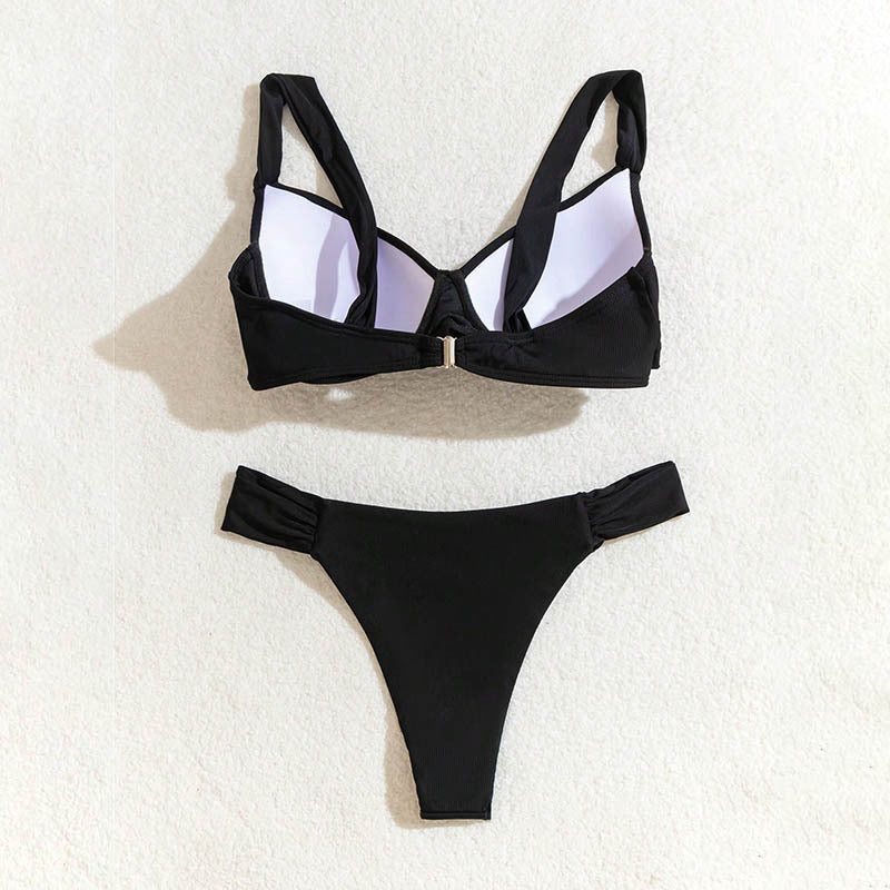 Damen Bikini-Set mit elegantem Wickeldesign und hoch geschnittenem Unterteil Echo Archiv